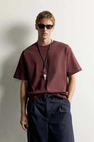 Футболка Relaxed Fit в рубчик- Заказать в России