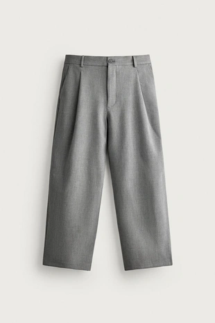 Брюки Relaxed Fit со складками- Заказать в России