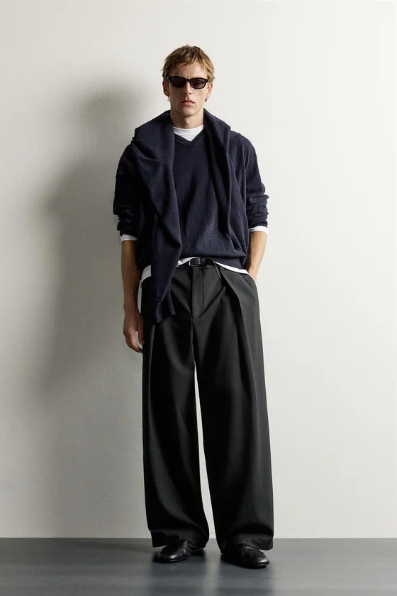 БРЮКИ RELAXED FIT СО СКЛАДКАМИ