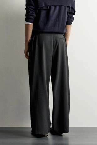 Брюки Relaxed Fit со складками- Заказать в России