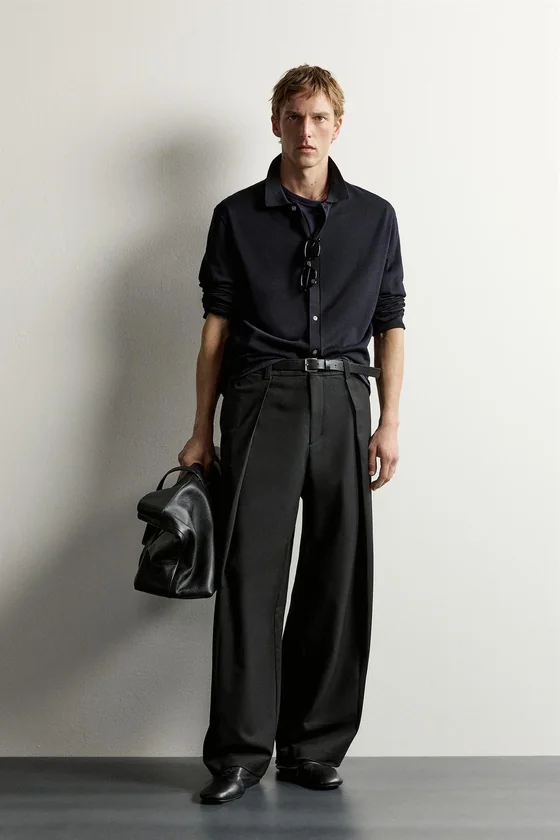 БРЮКИ RELAXED FIT СО СКЛАДКАМИ