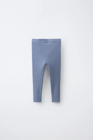 Трикотажные легинсы в рубчик
