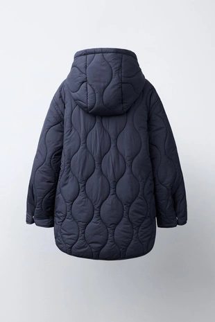 Стеганая куртка Water-Repellent с капюшоном- Заказать в России