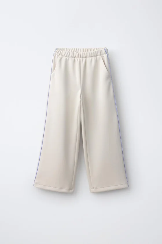 СПОРТИВНЫЕ БРЮКИ WIDE LEG С КОНТРАСТНОЙ ОТДЕЛКОЙ