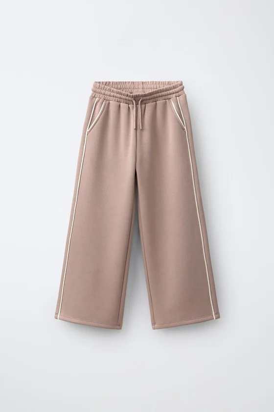 СПОРТИВНЫЕ БРЮКИ WIDE LEG С КОНТРАСТНЫМИ ДЕТАЛЯМИ