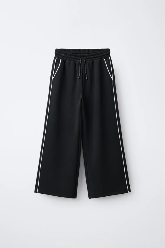 СПОРТИВНЫЕ БРЮКИ WIDE LEG С КОНТРАСТНОЙ ОТДЕЛКОЙ