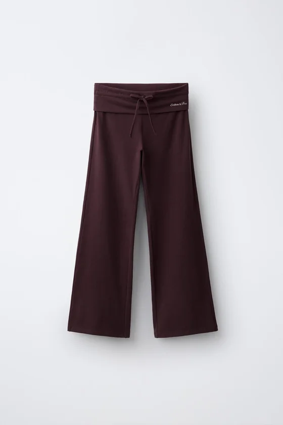 БРЮКИ WIDE LEG С ОТВОРОТАМИ