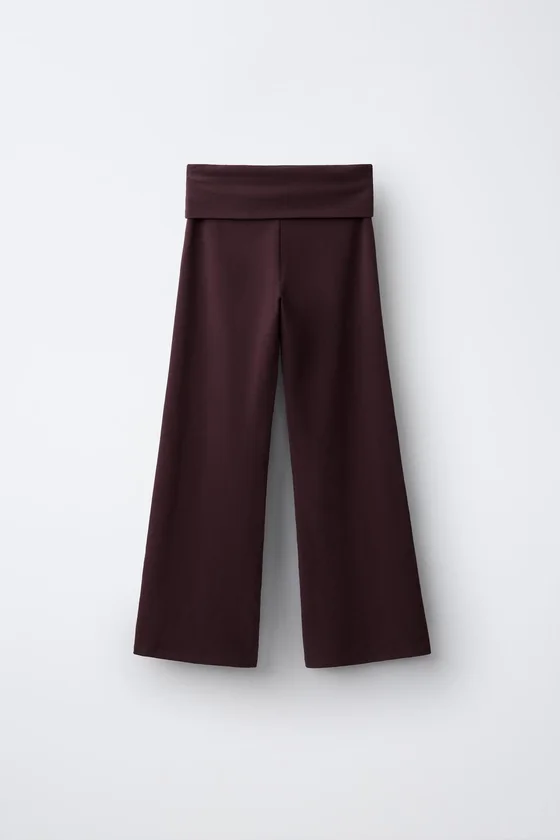 БРЮКИ WIDE LEG С ОТВОРОТАМИ