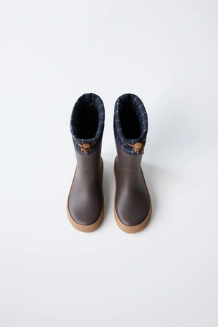 Резиновые сапоги в клетку- Заказать в России