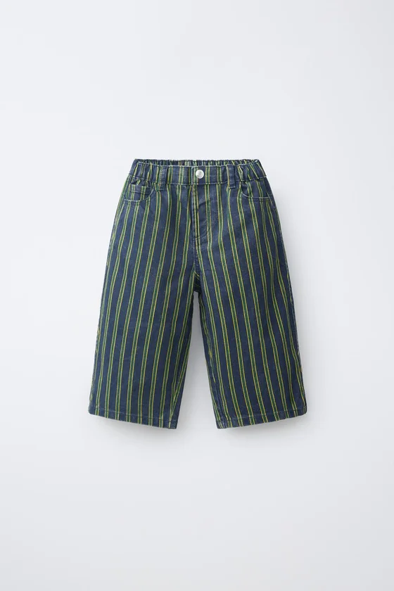 БРЮКИ BAGGY ИЗ ТВИЛА В ПОЛОСКУ