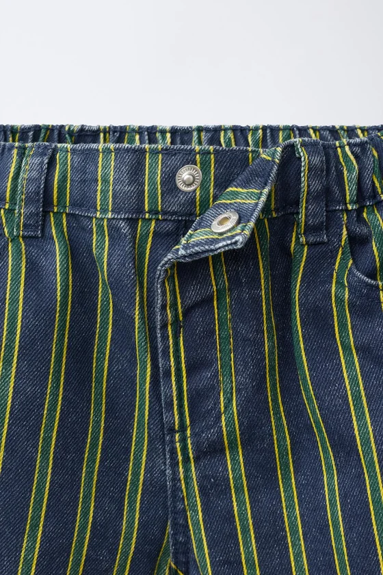 БРЮКИ BAGGY ИЗ ТВИЛА В ПОЛОСКУ