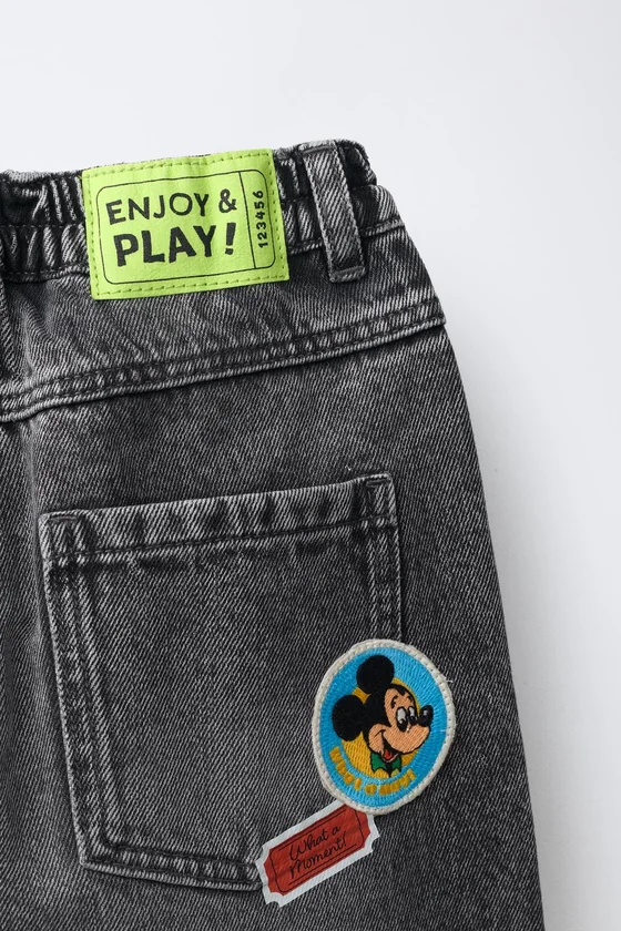 ДЖИНСЫ STRAIGHT С НАШИВКАМИ MICKEY MOUSE © DISNEY