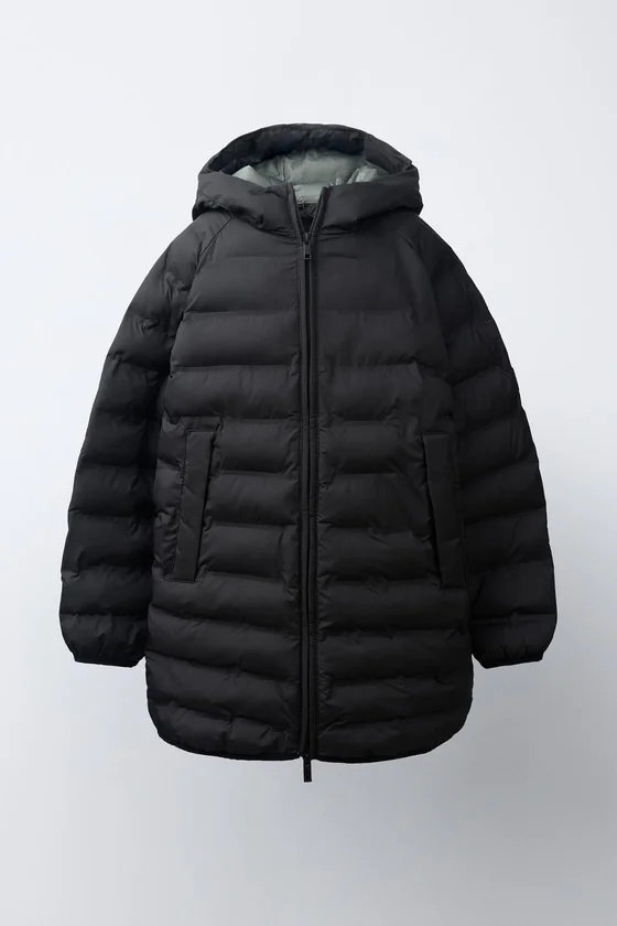 ДЛИННОЕ СТЕГАНОЕ ПАЛЬТО WATER REPELLENT