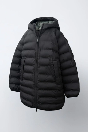 Длинное стеганое пальто Water Repellent- Заказать в России