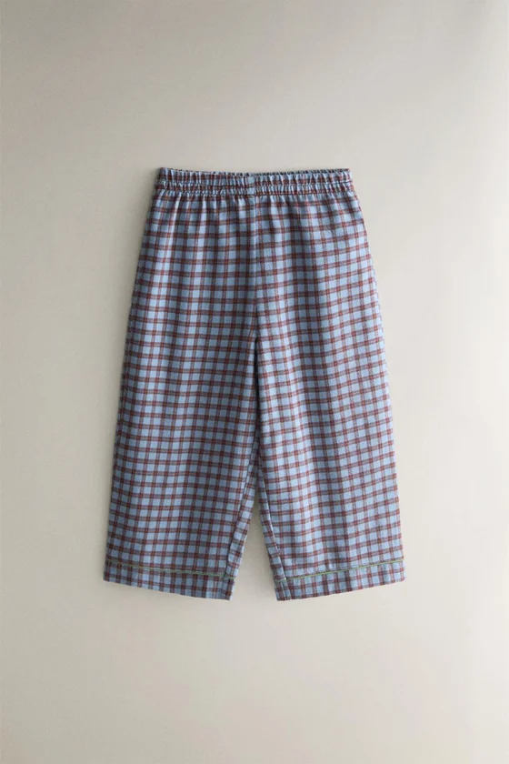 Детская фланелевая пижама в клетку