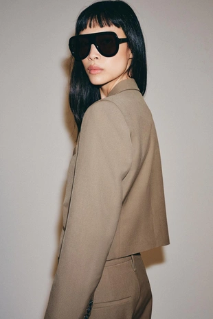 Caramel | 7057/001/732 - Zara Приталенный блейзер на пуговицах — коллекция ZARA «ZW»
