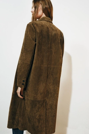 Длинное пальто из 100% кожи — коллекция Zara «Zw»- Заказать в России