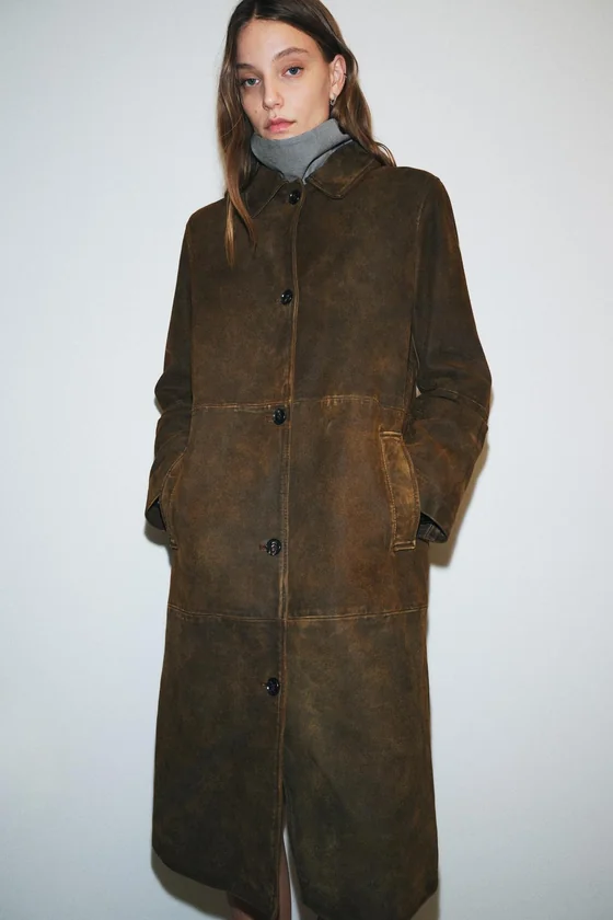 ДЛИННОЕ ПАЛЬТО ИЗ 100% КОЖИ — ZW COLLECTION