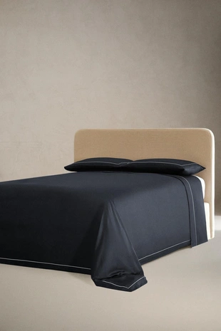 Плоская простыня из хлопкового сатина с отделкой (500 нитей)- Заказать в России