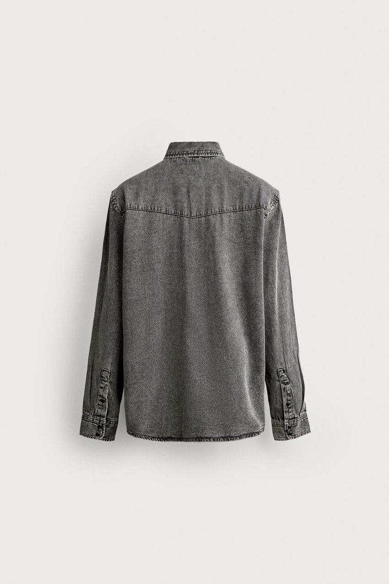 Джинсовая рубашка regular fit в стиле вестерн