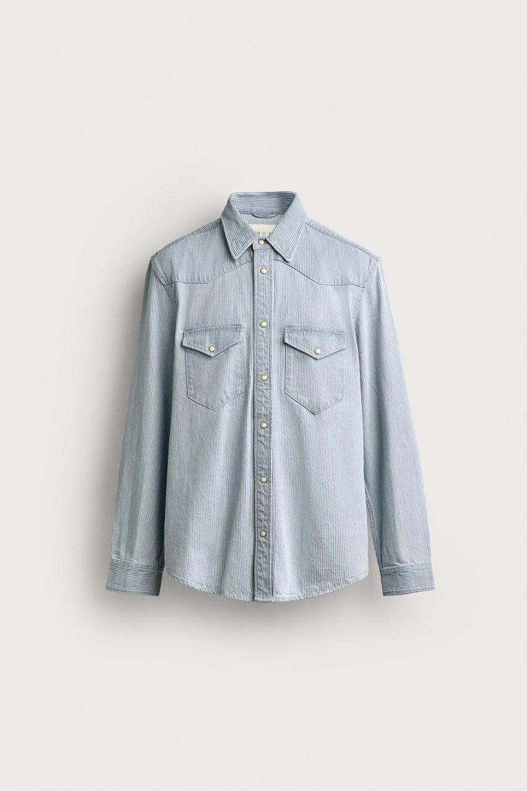 Джинсовая рубашка regular fit в стиле вестерн