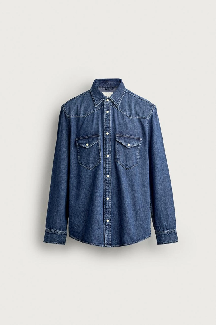 Джинсовая рубашка regular fit в стиле вестерн