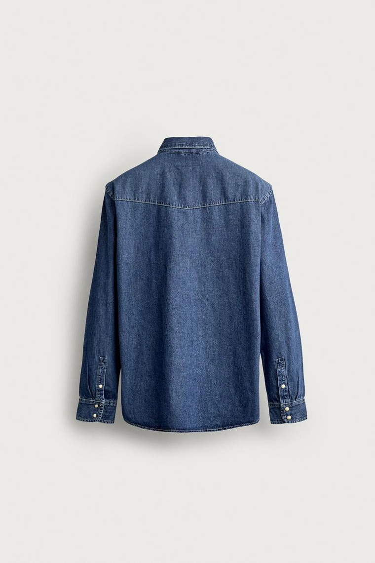 Джинсовая рубашка regular fit в стиле вестерн