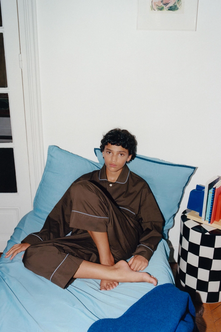 Пижамная рубашка с контрастной отделкой для 6-14 лет 0fr. paris x zara