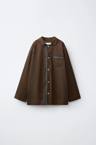 Пижамная рубашка с контрастной отделкой для 6-14 лет 0fr. paris x zara- Заказать в России