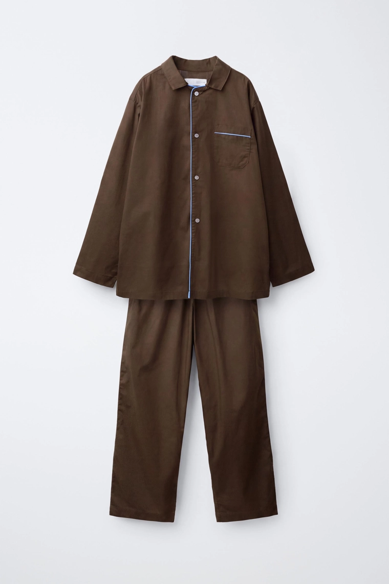 Пижамная рубашка с контрастной отделкой для 6-14 лет 0fr. paris x zara