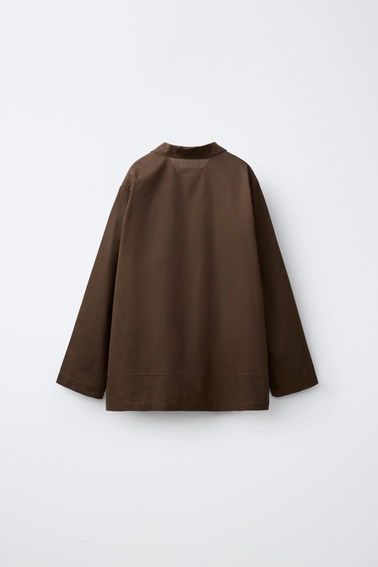 Пижамная рубашка с контрастной отделкой для 6-14 лет 0fr. paris x zara