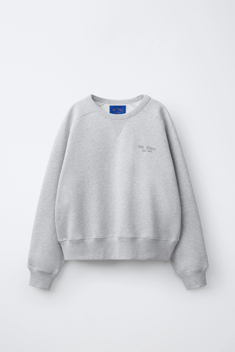 Свитшот с вышитым слоганом paris x zara