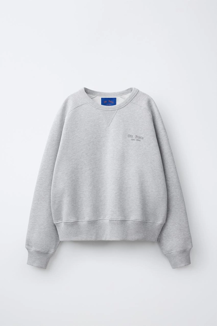 Свитшот с вышитым слоганом paris x zara
