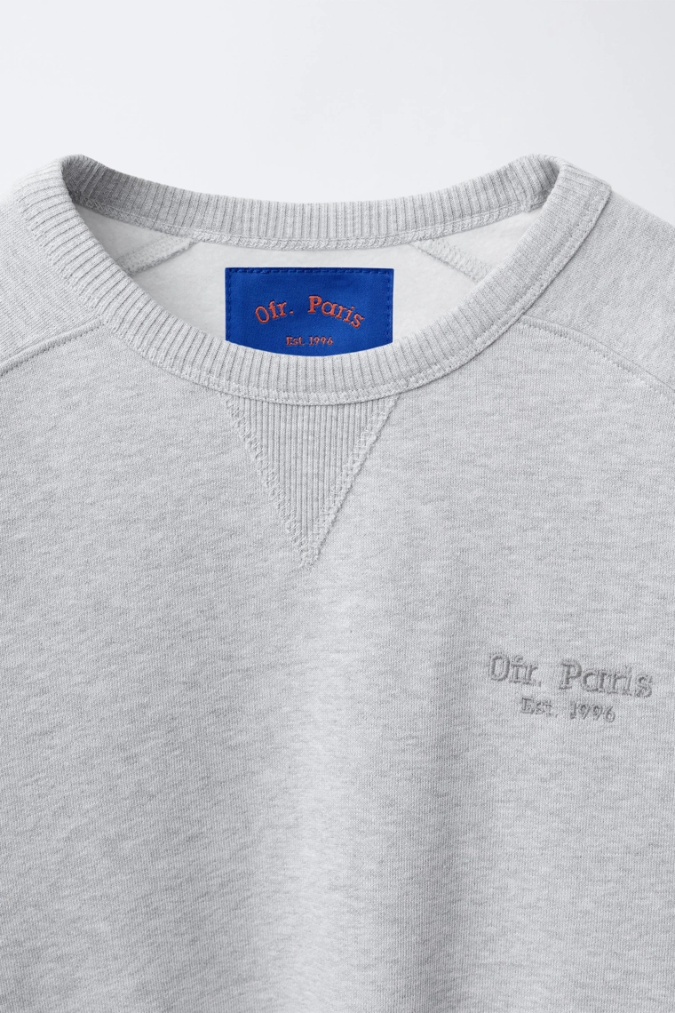 Свитшот с вышитым слоганом paris x zara