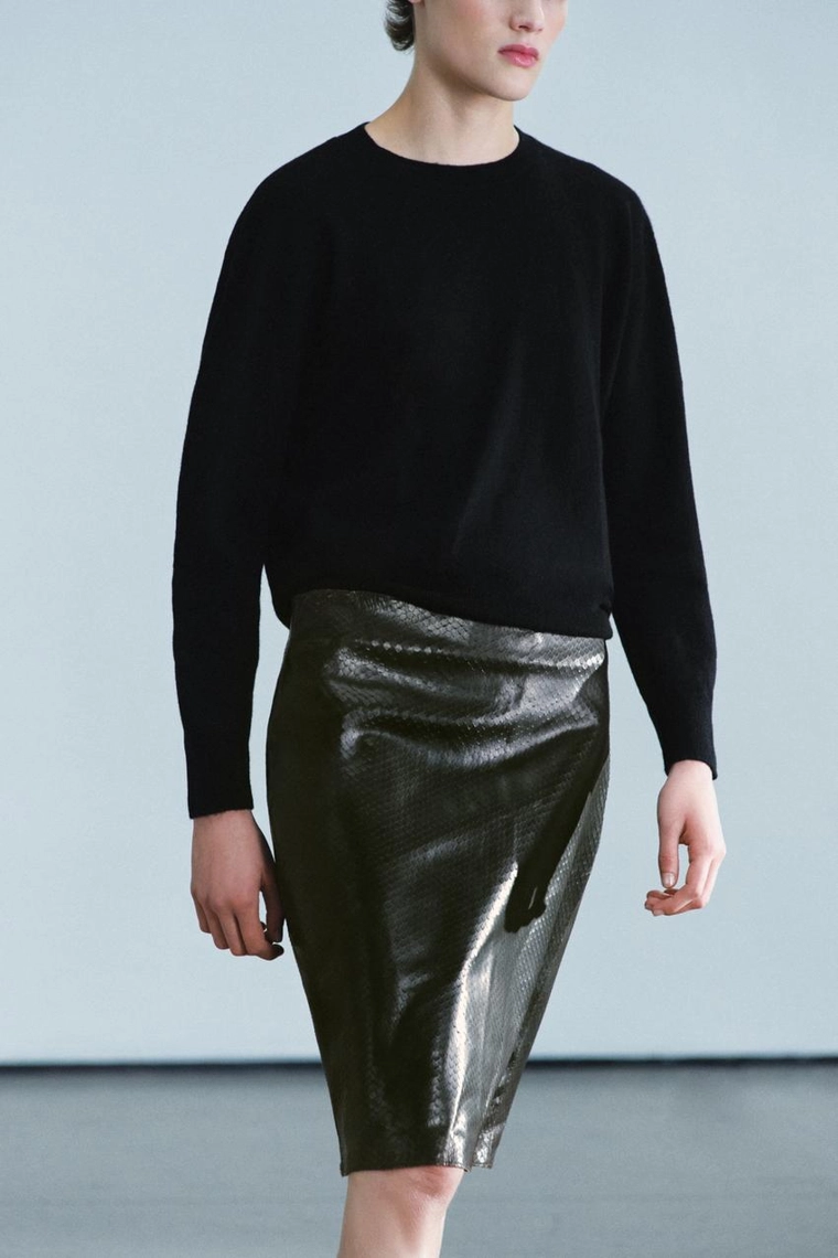 Мини-юбка из 100% кожи Zara «ZW»