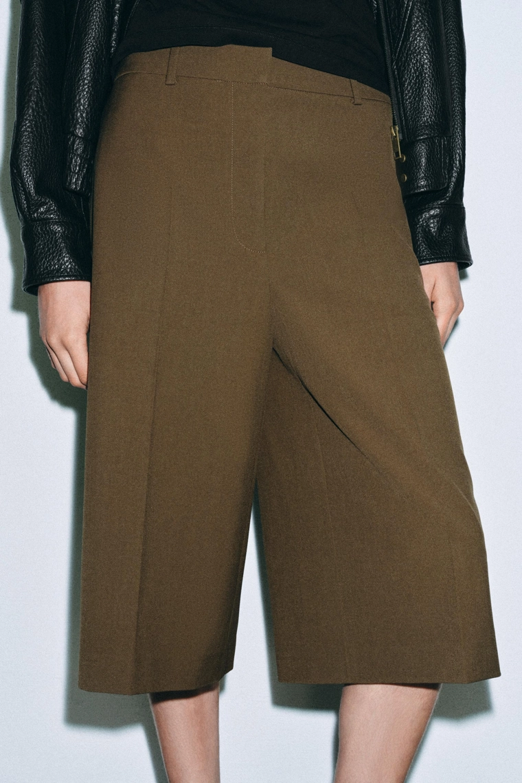 Шорты-бермуды из шерстяной смеси Zara «ZW»