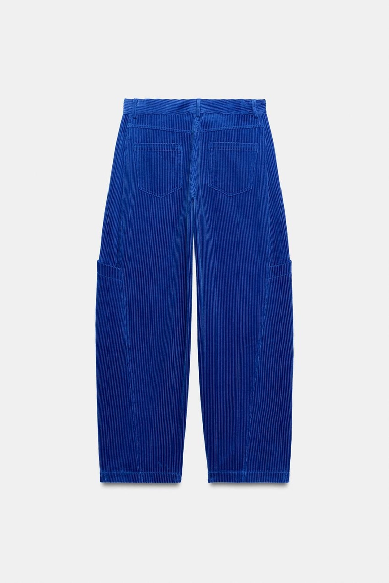 Вельветовые брюки с карманами Zara «ZW»