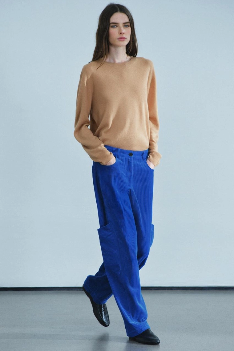 Вельветовые брюки с карманами Zara «ZW»