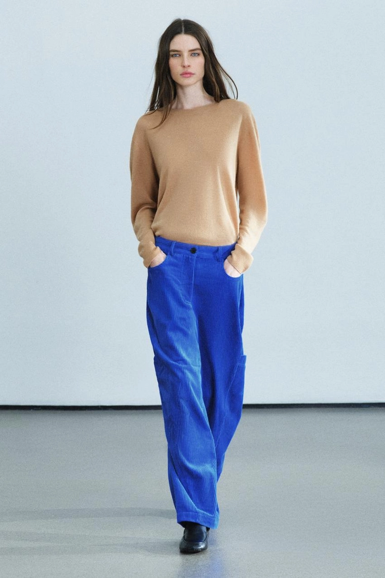 Вельветовые брюки с карманами Zara «ZW»