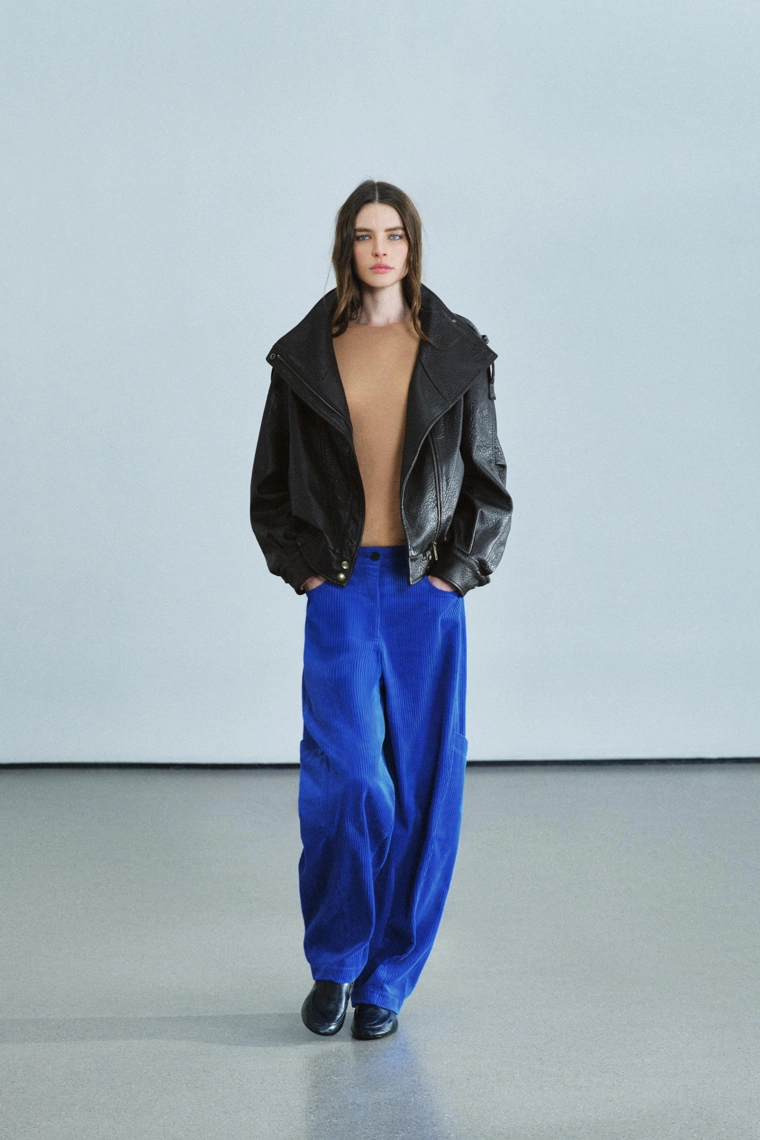 Вельветовые брюки с карманами Zara «ZW»