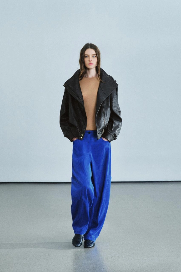 Вельветовые брюки с карманами Zara «ZW»