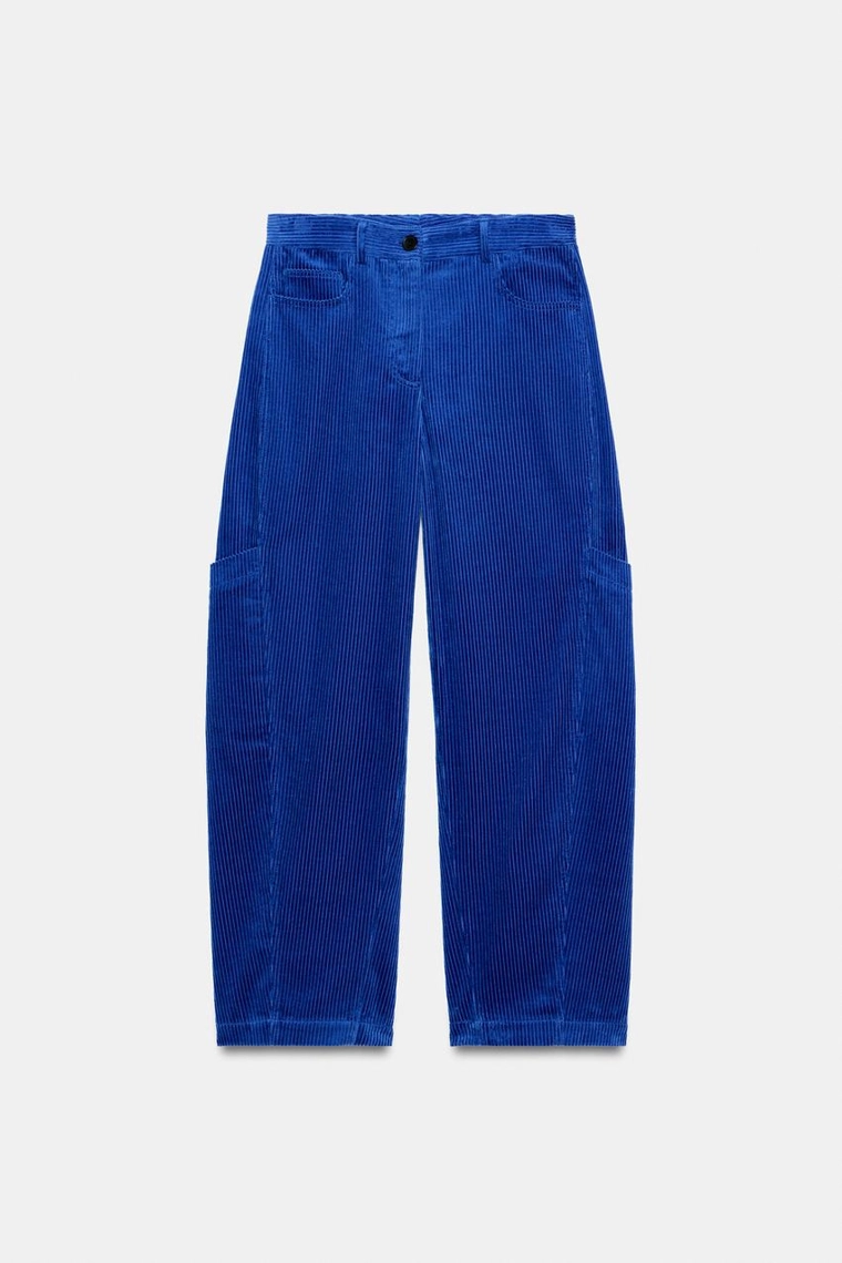Вельветовые брюки с карманами Zara «ZW»