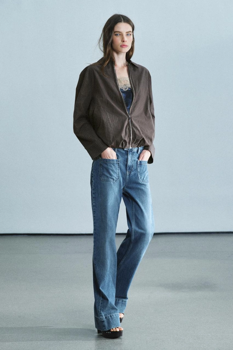 Бомбер из хлопка Zara «ZW»