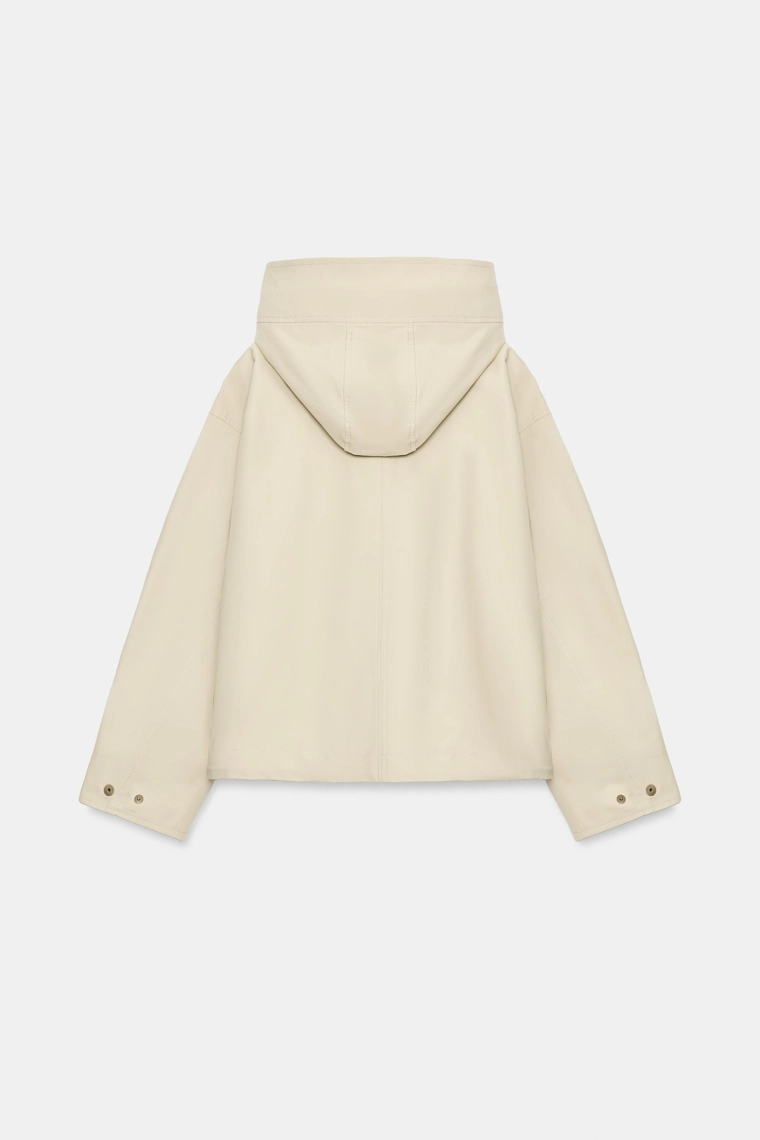 Парка с капюшоном и карманами из коллекции zara woman