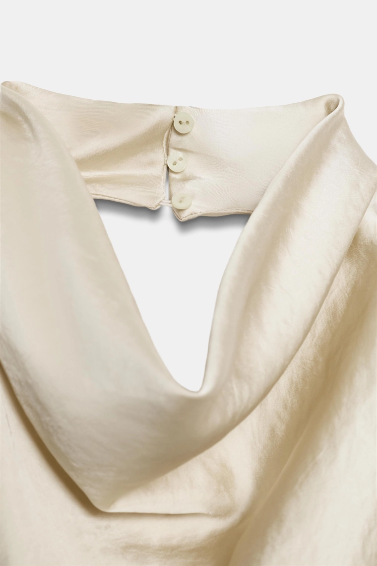 Платье миди из сатина с халтером Zara «ZW»