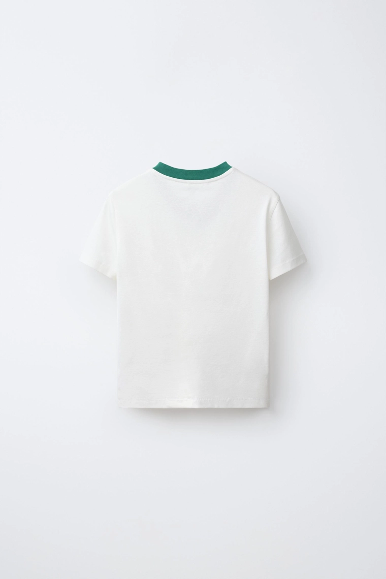 Футболка с контрастным v-образным вырезом 0fr. paris x zara