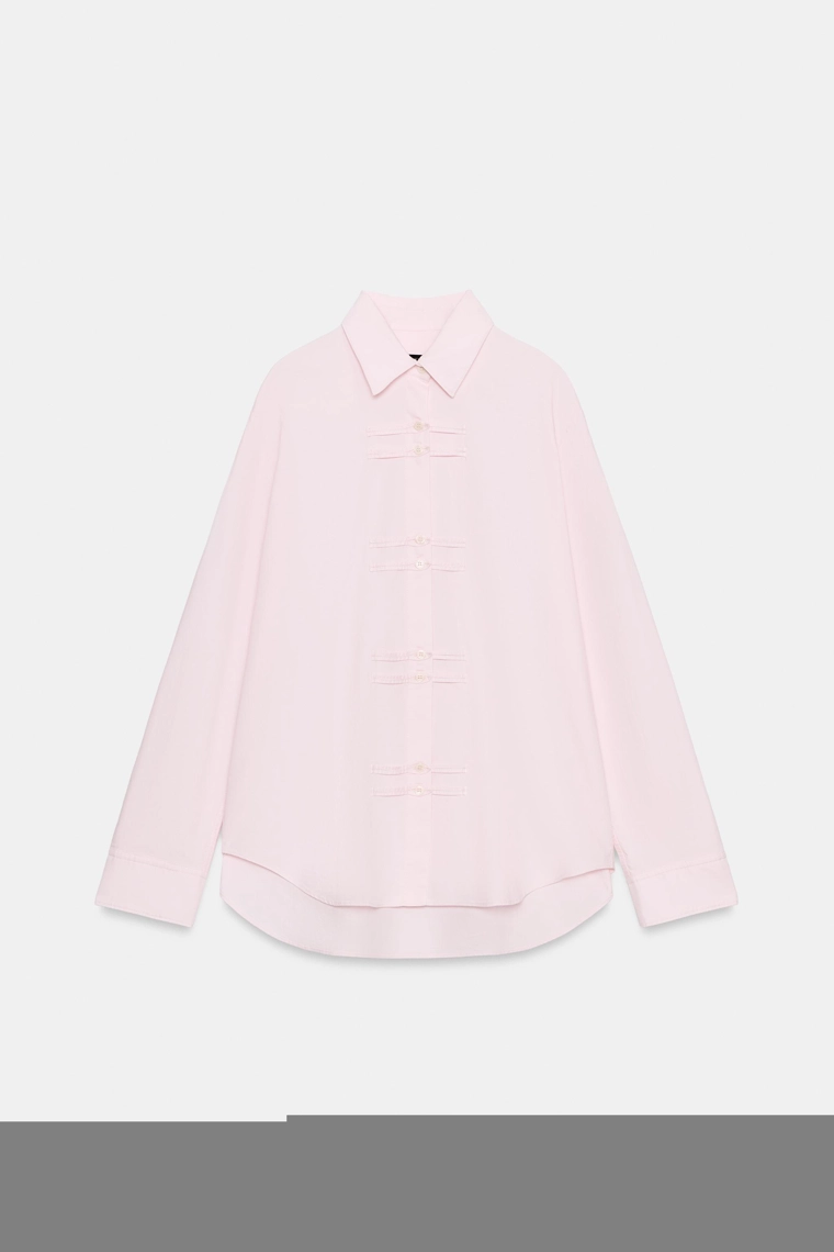 Рубашка zw collection oxford с застёжками-лягушками