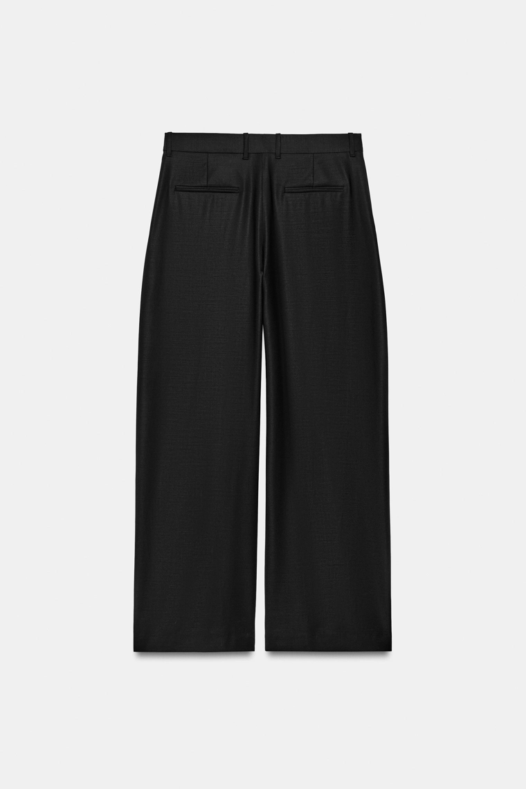 Широкие брюки из смесовой шерсти zw collection