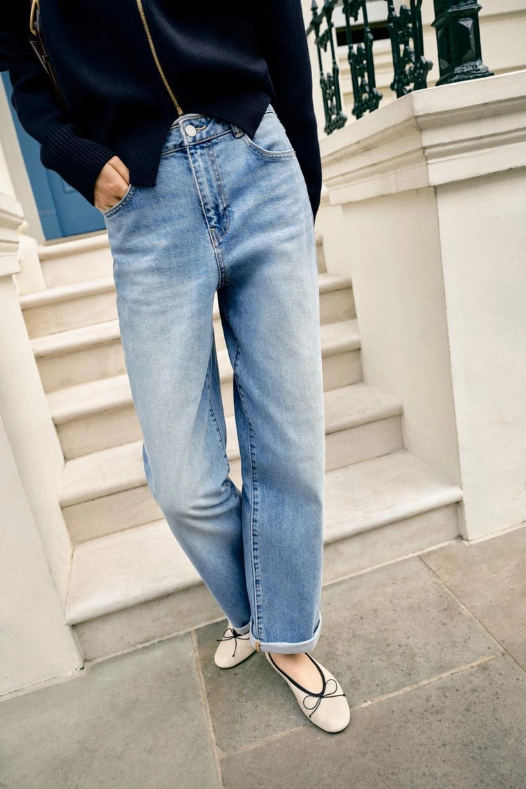 Джинсы z1975 свободного кроя средней посадки с отворотами