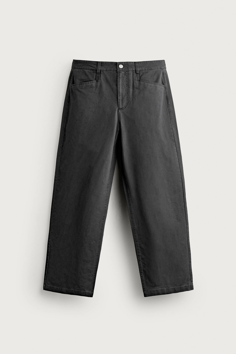 Штаны чинос прямого кроя с эффектом стирки